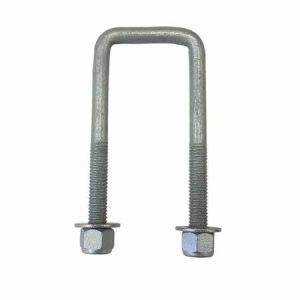 50mm Square Galvanised U-Bolt - 125mm Long